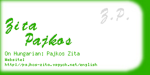 zita pajkos business card